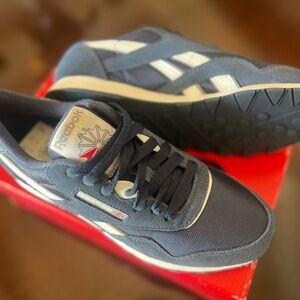 Reebok Blue and White Athletic Shoes Classic Design